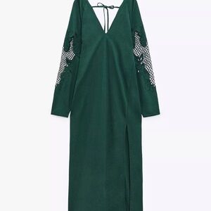 Dark Green Long Sleeve Dress
